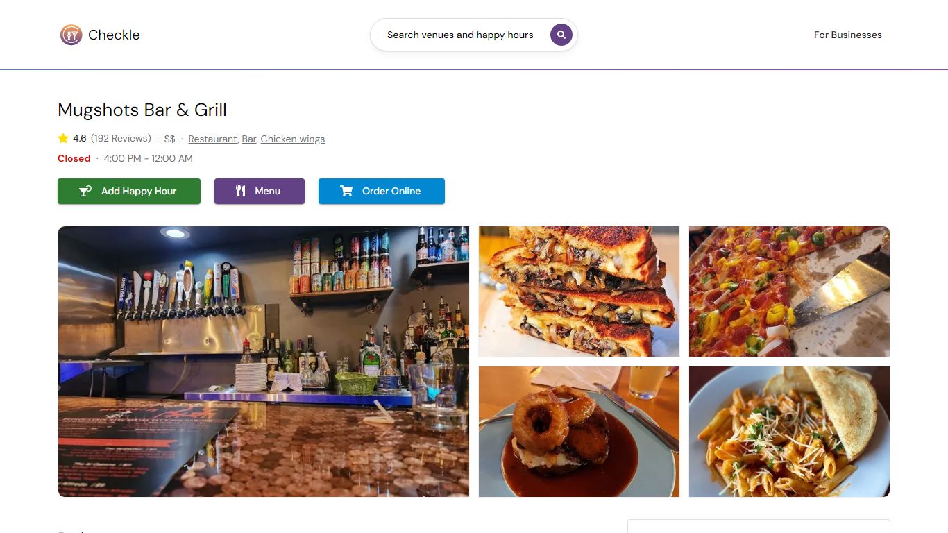 Mugshots Bar & Grill | Pleasantville, OH | Checkle