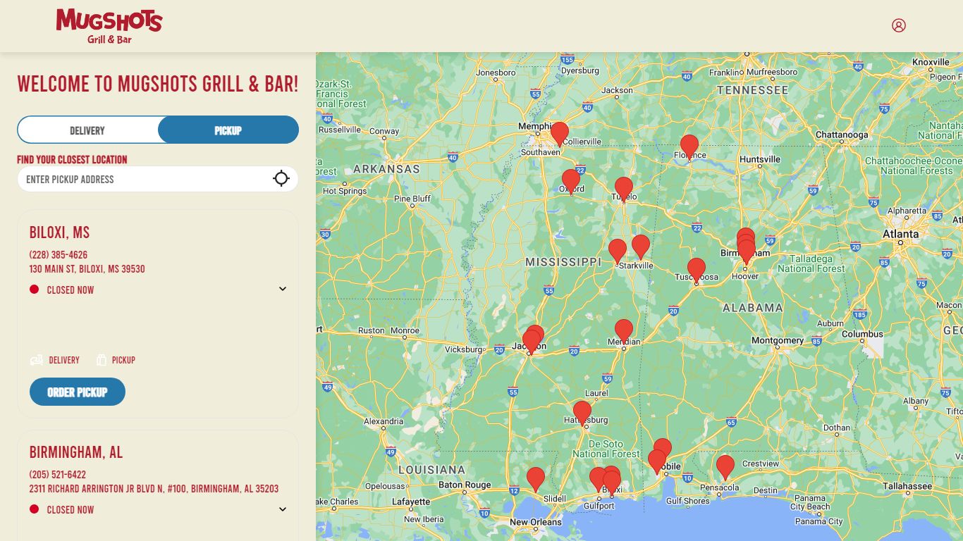 Mugshots Grill & Bar | Location Selection